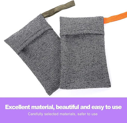2 Pack Exfoliating Soap Saver Pouch | Foaming Mesh Bag and Body Scrubber for Bar Soap | Rich Lather Soap Sack for Shower