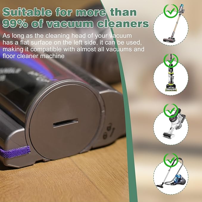Vacuum Attachment Green Laser Light, Compatible with Dyson V8, V10, V11, V12, V15, Gen5 and All Vacuums, Deep Cleaning Supplies for Dog & Cat Owners, Reveal Hidden Dust on Hard Floor & Pet Hair(Black)