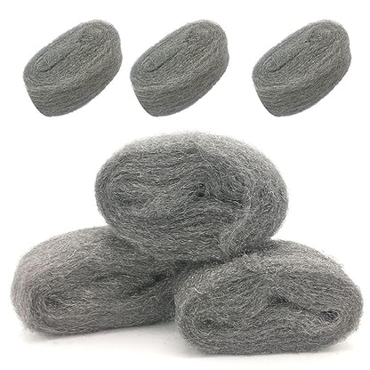 Steel Wool Fill Fabric DIY Kit, Coarse Wire Wool Hardware Cloth, Gap Blocker, Keep Mice Away from Holes/Siding/Pipeline/Vents in Garden, House, 6 Pack × 10FT
