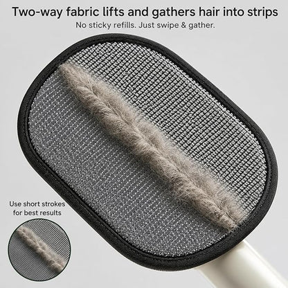 Jaxabby Products Reusable Pet Hair Cleanup Kit – 3-Piece Fabric Hair Remover Set for Clothes, Furniture & Car Interiors – Washable Reusable Lint Roller Alternative (Pastel Green)