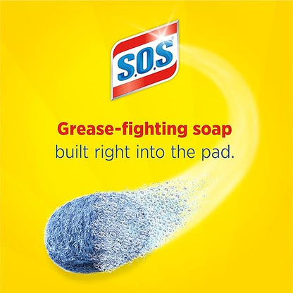 S.O.S Steel Wool Soap Pads,18 Count (Pack of 12)