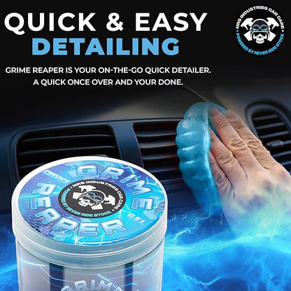 Grime Reaper Cleaning Gel | Clean Slime Putty | Auto Detailing | Car Interior Cleaner | Car Accessories | Electronic Products Keyboard Cleaner | Dust Remover