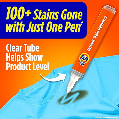 Tide Stain Remover for Clothes, Tide To Go Pen, Instant Stain & Spot Remover for Clothes, Travel & Pocket Size, 5 Count (Pack of 1) (Packaging May Vary)