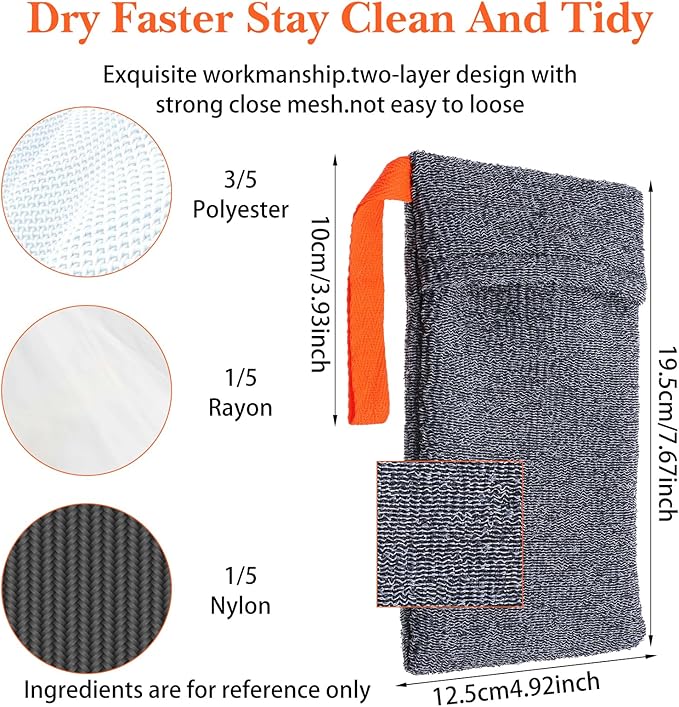 6PCS Soap Bags, Bar Soap Pouch Exfoliating Soaps Bag Quick Dry Soaps Saver Bag Shower Sponge Loofah Body Scrubber Bath Sponge for Body Shower Bath Travel Home