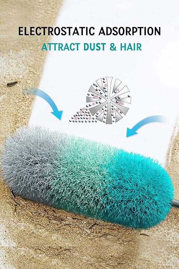 BOOMJOY Microfiber Feather Duster Set with Extension Pole