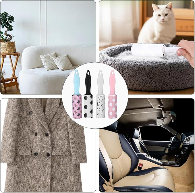 20 Pcs Mini Lint Roller for Travel Lint Roller Travel Size Mini, Small Rollers Romovers for Pet Hair Bulk Sticky Clothes for Pet Hair Extra Sticky Dog Cat