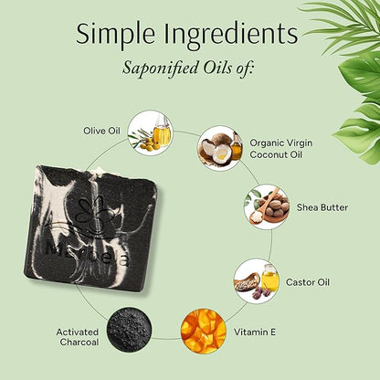 Marbela Cosmetics Handmade Soap Bar - Made in USA, Vegan Friendly, Palm Oil Free, Natural Bar Soap - Gentle Face & Body Soap for Daily Skin Care, Moisturizing & Nourishing - 3.5 oz (Starry Night)