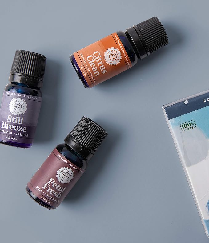Woolzies 100% Pure & Natural Still Breeze Essential oil Blend 1 Fl Oz | Lavender & Jasmine Therapeutic Grade Oil Blend | Use with Wool Dryer Balls or Oil Diffuser