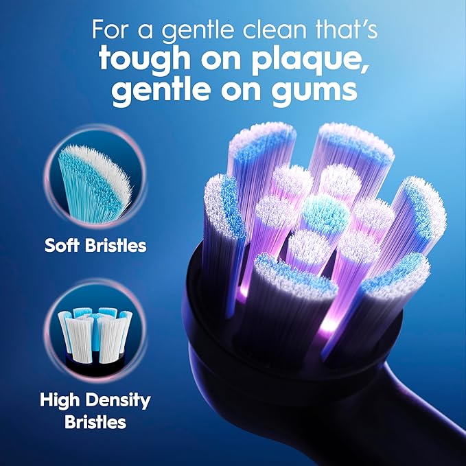 Oral-B Rechargeable Electric Toothbrush, iO Limited Simple Clean, 3 Cleaning Modes, Automatic Pressure Sensor to Protect Gums, Travel Case, Night Black