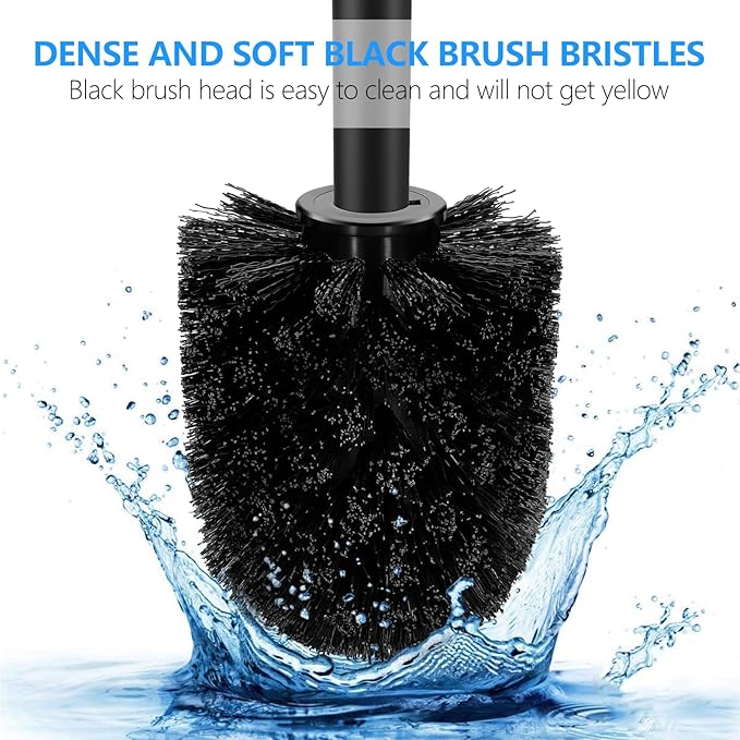 SetSail Toilet Brush, Compact Size Toilet Bowl Brush and Holder Toilet Brushes for Bathroom with Stainless Steel Handle Toilet Cleaner Brush with Durable Scrubbing Bristles, 3 Packs