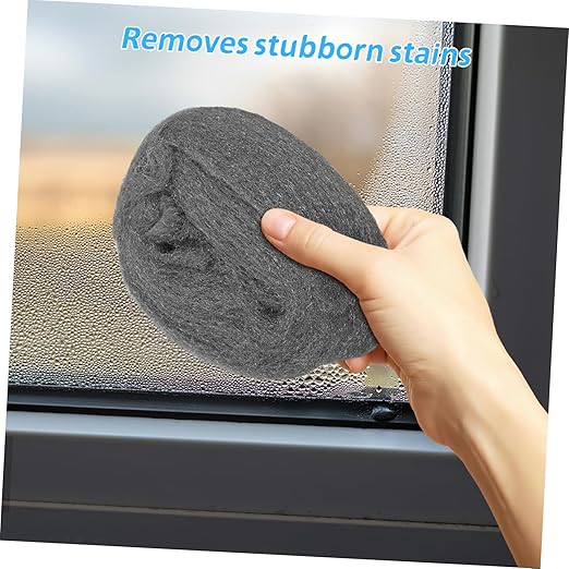 CHILDWEET 2 Rolls of #0 Steel Wool Pad Flexible Wire Mesh for Cleaning Rust Removal and Polishing Wood Metal Surfaces