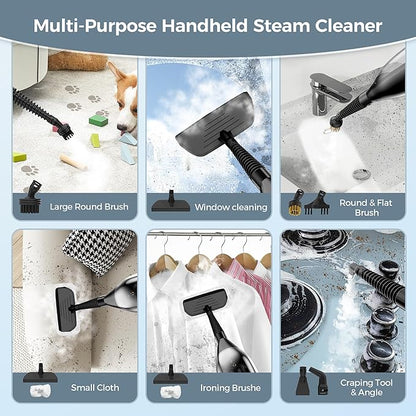 Steam Mop, 12-in-1 Powerful Handheld Steam Cleaner Detachable Steam Mops for Floor Cleaning, 565ML Removable Tank, 23FT Power Cable, MultiPurpose Steamer for Hardwood, Tile, Grout, Furniture