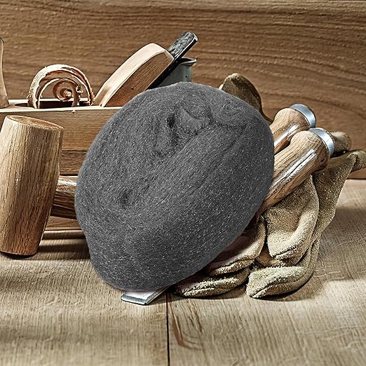 2 Rolls #0 Coarse Steel Wool Cleaning Pads Flexible Wire Wool Fabric for Rust Removal Polishing Wood and Metal Surfaces Reusable for Industrial and Household Use