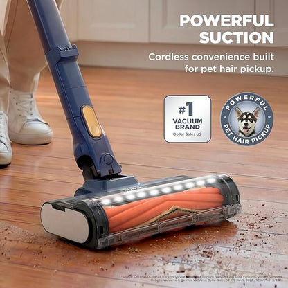 Shark® Cordless Pet, Cordless Lightweight Stick Vacuum Cleaner, Self Cleaning Brushroll, 40 Min Runtime, Removable Handheld, XL Dust Cup, Moonlight Blue, IY143H