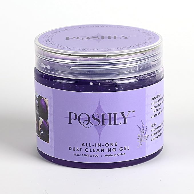Car Cleaning Gel Putty for Car Interior Detailing | Reusable Dust Cleaning Slime for Air Vents, Dashboard, Cup Holders, Keyboard & AC Vent Cleaner | Non-Sticky No Residue Gel (Lavender Scent)