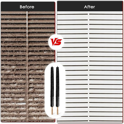 Dryer Vent Cleaner Kit, 2 Pack Dryer Lint Brush, 30 Inch Long Flexible Lint Remover, Refrigerator Coil Cleaning Brush, Home Essentials (Long-Style)