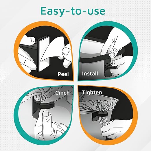 PlasticMill Trash Bags Cinch Black, 2 Pack, To Hold Garbage Bags In Place.May not be compatible with some Garbage Can drawers or compacters.
