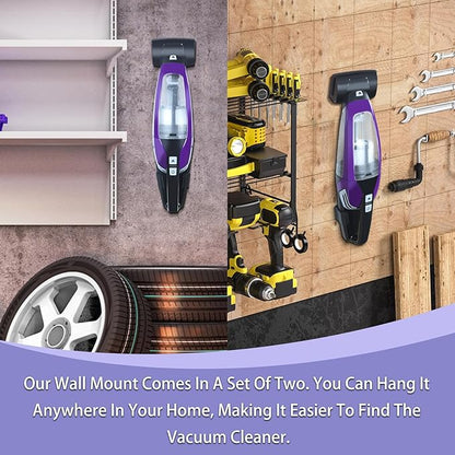 Wall Mount Compatible with Bissell 2390 2390A 2284W 23903 Pet Hair Eraser Lithium Ion Cordless Hand Vacuum (2 Packs）