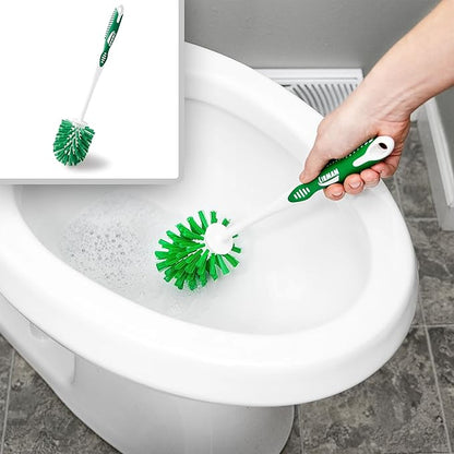 Libman Designer Bowl Brush and Caddy - 2 Pack - Toilet Brush and Holder Set, Non-Scratch, Bathroom Brush, Hygenic Caddy with Drying Slits