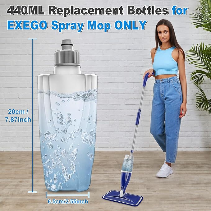 EXEGO 440ML Refillable Spray Mop Replacement- DO NOT SUITABLE FOR OTHER BRAND SPRAY MOP - Water Tank for Multi-Surface Floor Cleaning