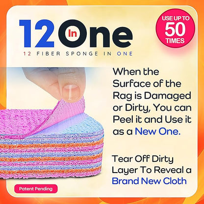 Magical Fiber Stain Remover- Use as Spot Remover- No Dry Cleaning Food, Grease, Coffee Off Laundry, Tea, Fabric, Pet Stains, Stain Remover Sponge Clothes, Carpet, Sofa, Mattress & Upholstery (5 Pack)