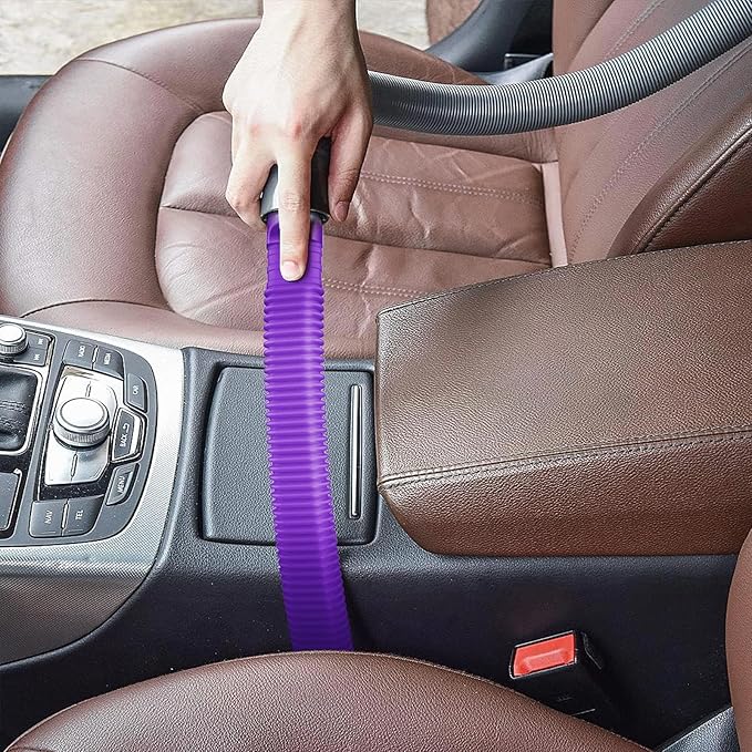 Sealegend Dryer Lint Vacuum Attachment Hose Compatible with Dyson V15 V12 V11 V10 V8 V7 Gen5 Cordless Vacuum Cleaner, Flexible Dryer Vent Cleaner Kit Lint Removal Tool Purple