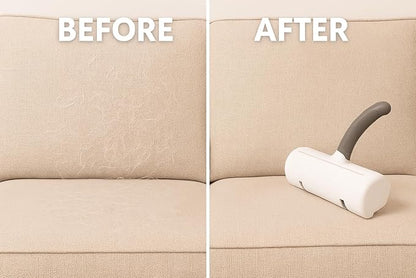Reusable Pet Hair Remover for Dogs & Cats – Manual Fur Cleaner Roller, No Batteries Needed, Reusable Lint Brush for Couch, Carpet, Bedding & Car