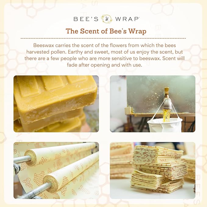 Bee's Wrap Beeswax Wraps for Food - Meadow Magic Sandwich Bag & Snack Bag, Made in USA Reusable & Organic Food Wraps, Sandwich Wrap - Plastic Free Eco-Friendly Alternative to Aluminum Foil