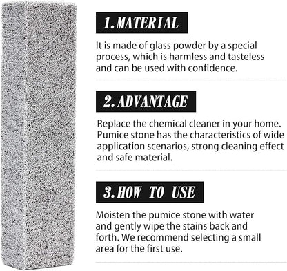 KEOKAY Pumice Stone for Toilet Cleaning, Powerfully Cleans Hard Water Rings and Stains, Suitable for Stains On Toilets, Bathtubs, Tiles, Swimming Pools and Stainless Steel Sinks 6 Packs