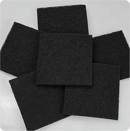 12PCS 5” Square Compost Bin Charcoal Filters, 0.4” Thick Activated Carbon Filters for Kitchen Countertop Compost Pail, Home Bucket Filter Replacements