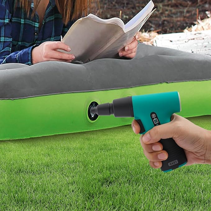 Electric Air Duster, 13000RPM Compressed Blower Fan Multi-Functional Tiny Electric Cleaner 3 Speeds Adjustable Rechargeable Air Blower for Keyboard PC Deep, Car, Home Cleaning (Green)