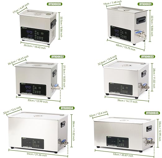 U.S. Solid 6L Ultrasonic Cleaner - 28/40kHz Dual-Frequency Digital Ultrasonic Cleaning Machine with Heater, Timer, and Degas Function