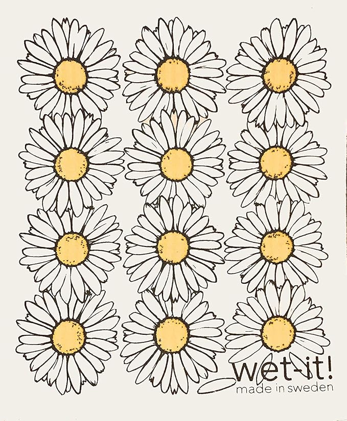 Wet-It! Swedish Dishcloth Set (Honey Bee, Set of 2) – Reusable and Washable Dishcloths, Multi-Purpose Absorbent Cloths for Kitchen, Bathroom, and Household Cleaning, Durable and Non-Scratch