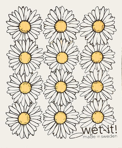 Wet-It! Swedish Dishcloth Set (Honey Bee, Set of 2) – Reusable and Washable Dishcloths, Multi-Purpose Absorbent Cloths for Kitchen, Bathroom, and Household Cleaning, Durable and Non-Scratch