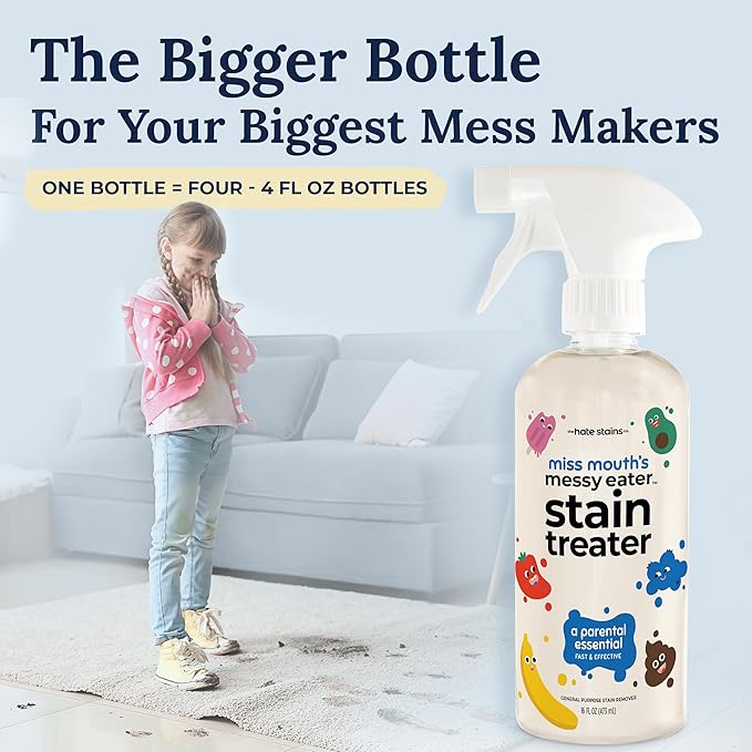 Miss Mouth's Messy Eater Stain Treater - 16oz Spray & Portable Remover Pens 2-Pack - Spot Cleaner for Clothes, Carpet & On-the-Go - Baby Stain Spray