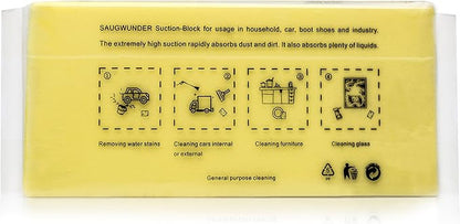 Cleaning Sponge Super Absorbent Water Durable ^~ You Know 17.5×7.5×3.5 cm[6.9 x 3 x 1.38 inches] Use for Household Clean Cars/Boats The dust and Dirt on Furnitures,Bathtubs&etc.(Yellow)