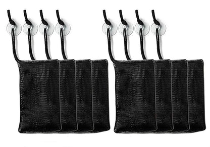 8pcs Soap Saver Pouch for Shower - Bamboo Charcoal Infused Soap Mesh Bag. Soap on a Rope.