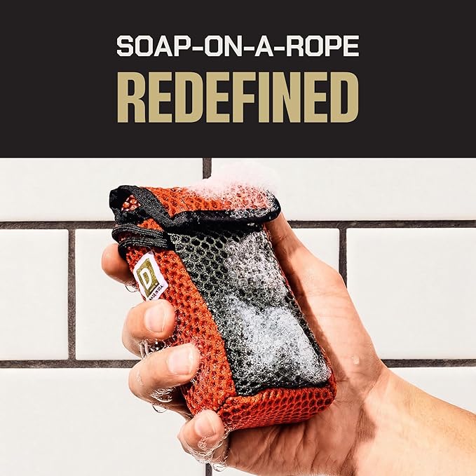 Duke Cannon Tactical Scrubber Soap Pouch - U.S. Military-Grade, Coarse and Soft Mesh, 550 Paracord, Shower Hygiene Essential for Men's Bar Soap - 4 Pack