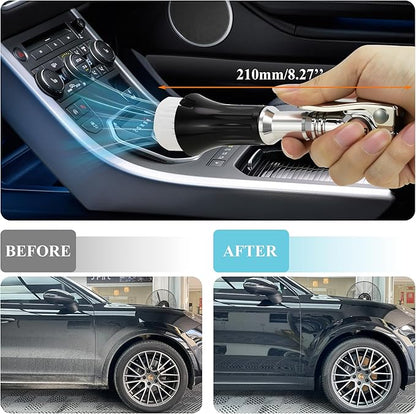 GOCCIDA Mini Tornado Air Gun with Detachable Brush,Vortex Cleaning Gun Trumpet Head High Pressure Dryer Blow Gun,Car Cleaning Air Gun Kit for Quickly Blasts Dirt
