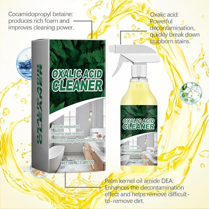 Oxalic Acid Cleaner Spray - Professional Strength Rust Remover & Toilet Bowl Cleaner for Hard Water Stains, Calcium, Lime & Mineral Deposits - Heavy-Duty Bathroom Grout & Tile Cleaning Solution (1)
