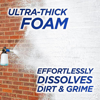 30 SECONDS Foam Cannon Kit – Pressure Washer Sprayer + 8 fl. oz. Soap – Foaming Cleaner for Siding, Decks, Driveways & Outdoor Surfaces