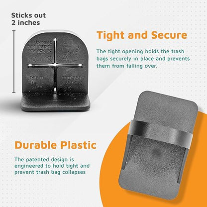 PlasticMill Trash Bags Cinch Black, 2 Pack, To Hold Garbage Bags In Place.May not be compatible with some Garbage Can drawers or compacters.
