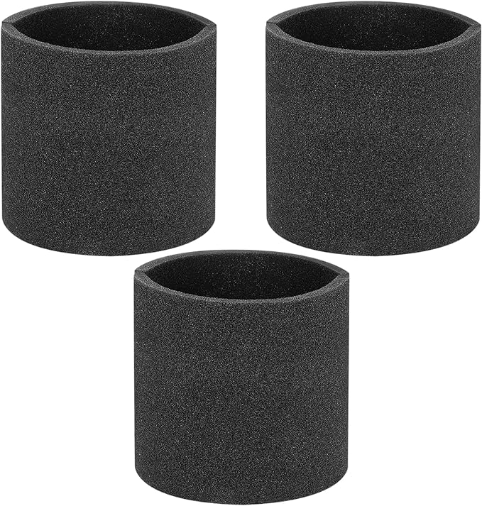 3 Pack 90585 Foam Sleeve VF2001 Foam Replacements Filters Compatible with Most Shop-Vac Wet/Dry Vacuum Cleaners 5 Gallon and Above, Vacmaster & Genie Shop Vacuum Cleaner, Replace Parts # 9058500