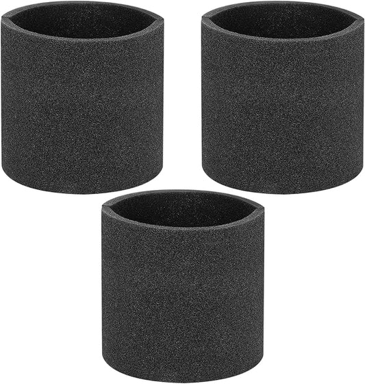 3 Pack 90585 Foam Sleeve VF2001 Foam Replacements Filters Compatible with Most Shop-Vac Wet/Dry Vacuum Cleaners 5 Gallon and Above, Vacmaster & Genie Shop Vacuum Cleaner, Replace Parts # 9058500