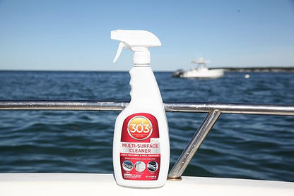 303 Products Marine Multi-Surface Cleaner, Boat Cleaner Spray for Vinyl, Canvas & Upholstery – Removes Dirt & Grime, Sunbrella Recommended, 32 oz