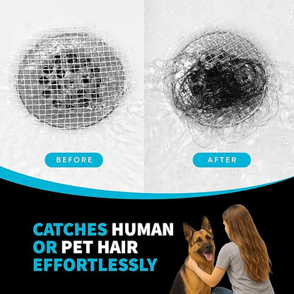 TubShroom Toss 26pk Disposable Drain Covers - Hair Catcher Mesh Sticker Strainers for Shower Bathtub and Bathroom Sink Drains to Prevent Clogged Drains, Half Year Supply