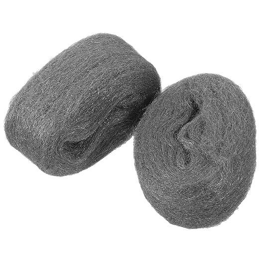 INOOMP 2 Rolls Coarse Steel Wool Pads for Cleaning, Rust Removal, and Polishing Wood and Metal Surfaces – Flexible Wire Mesh Abrasive for Industrial and DIY Use