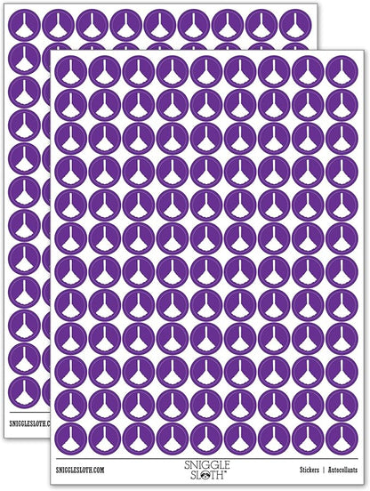 Feather Duster Cleaning 200+ Round Stickers - Gloss Finish - 0.50" Size - Purple