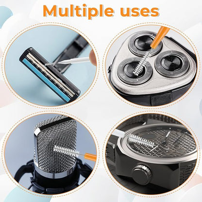 50PCS Shower Head Cleaning Brush, Multifunctional Shower Head Cleaner Tool Anti-Clogging Crevice Cleaning Brush Nozzle Unclogger with Protective Cover & Storage for Showerhead Small Hole Nozzle