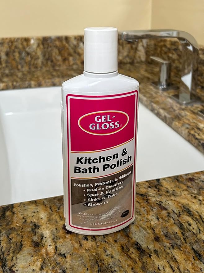 TR Industries Gel-Gloss Kitchen and Bath Cream Wax Polish, 8 Fluid Ounces -GG-8